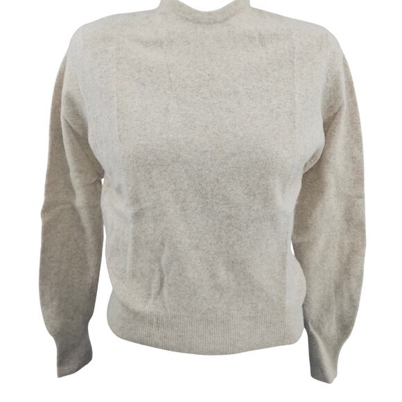 Vintage Sweaters - Vintage 50's Garland Dreamspun Wool Knit Sweater Cream Beige Grandmacore XS 3843